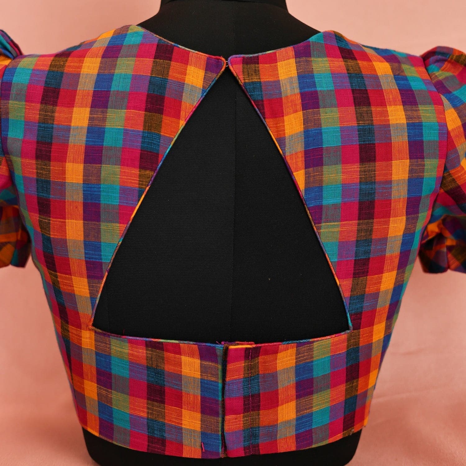 Rainbow Madras-Check Blouse