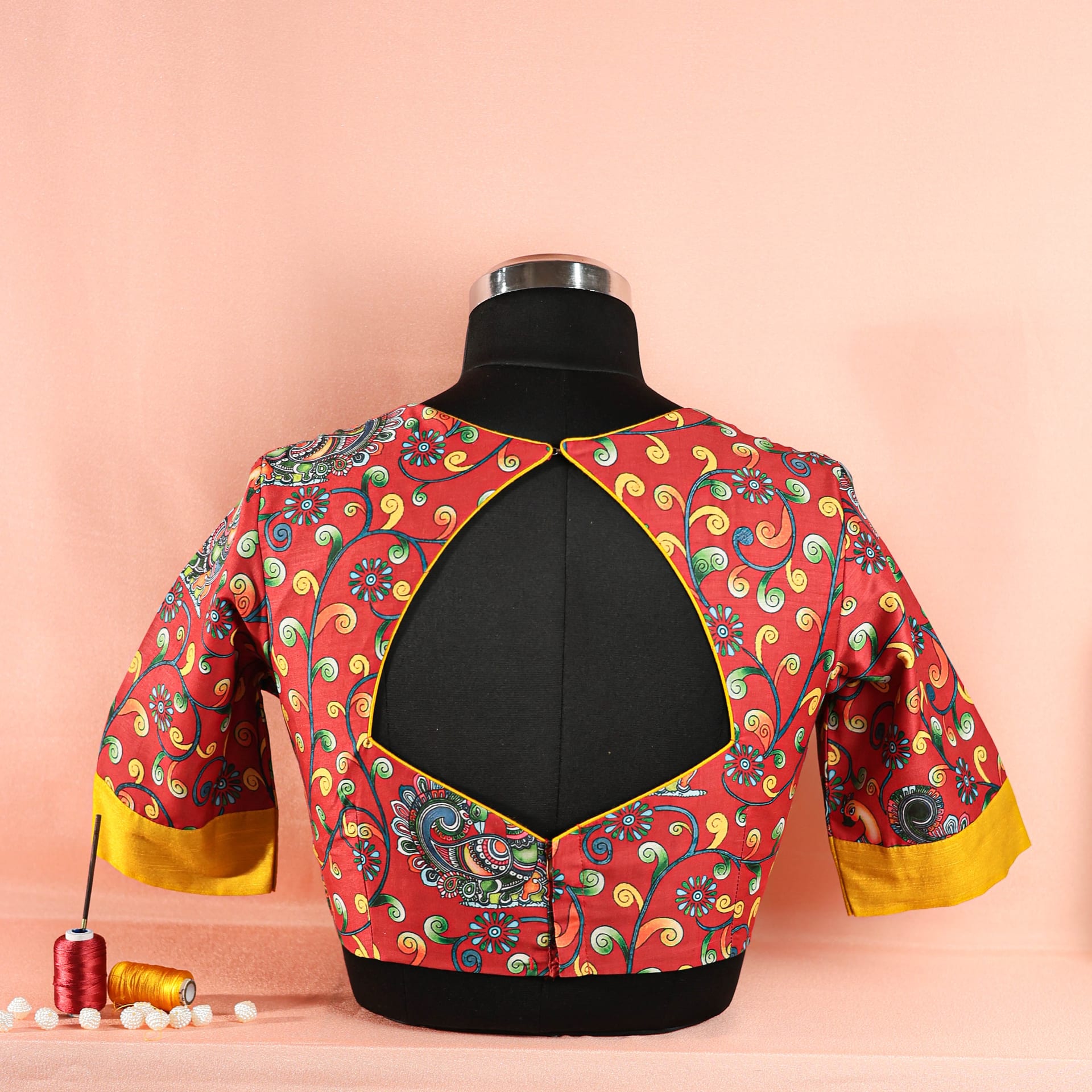 Muslin Kalamkari printed blouse