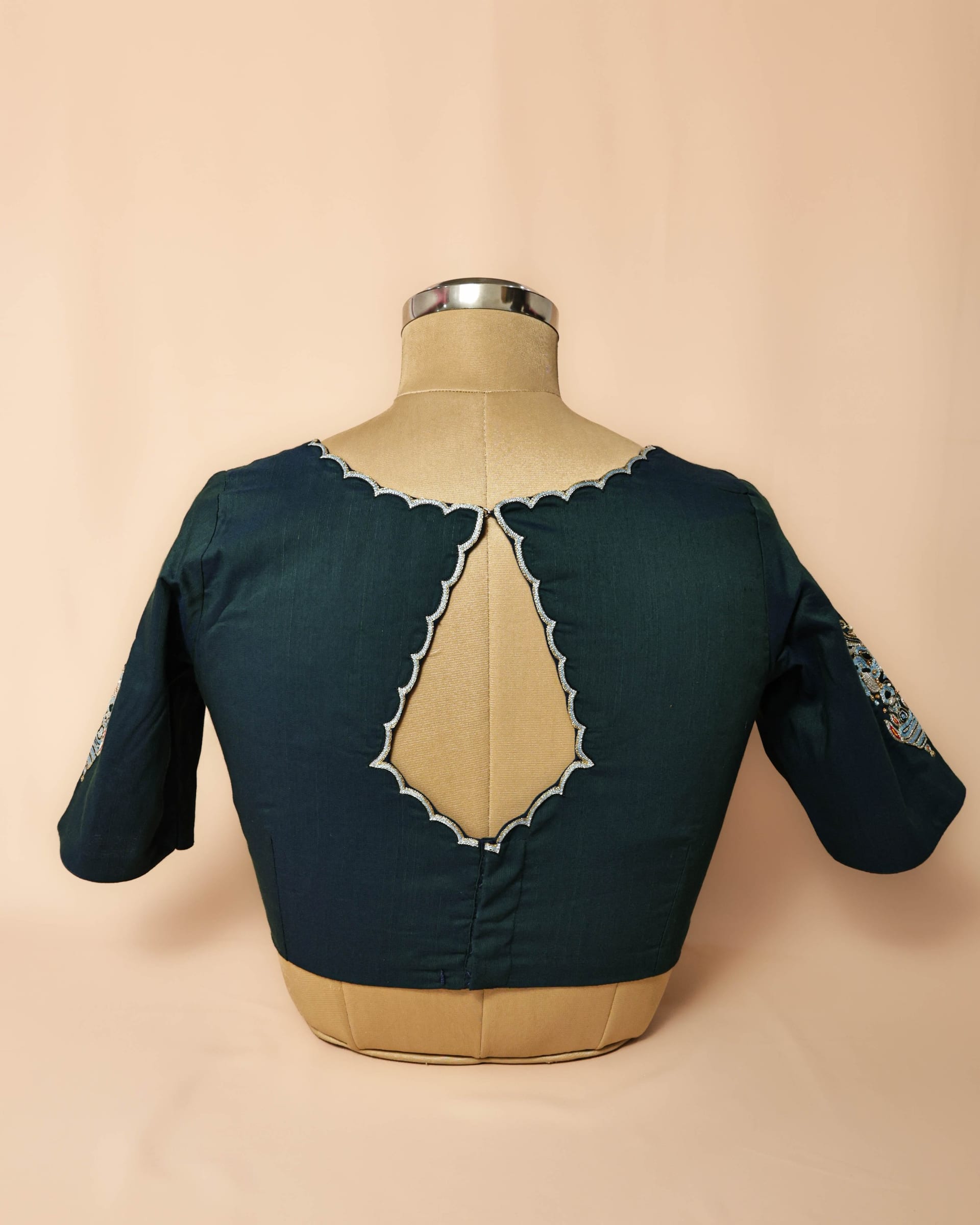 Balck Raw silk blouse