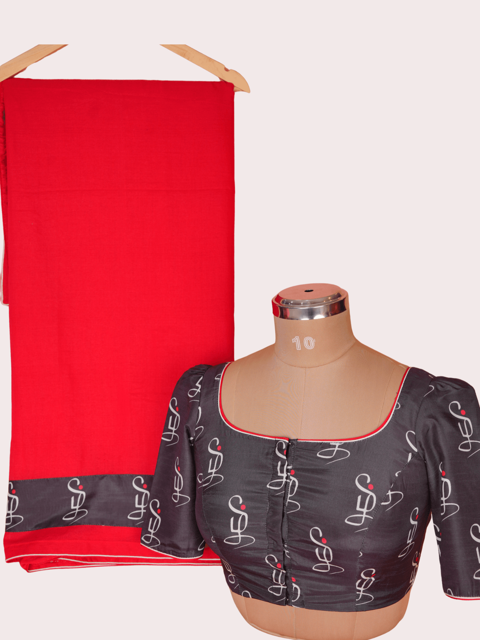 Red tamil khadi cotton saree